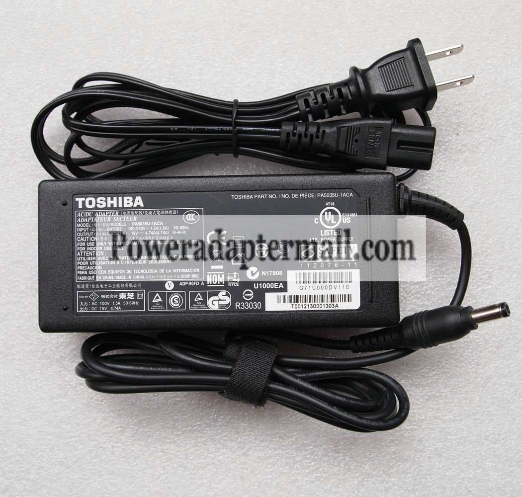 19V 4.74A 90W Toshiba Satellite L840 L840D laptop AC Adapter